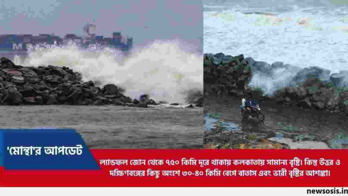 Landfall of Cyclone Montha Shifts to North-South