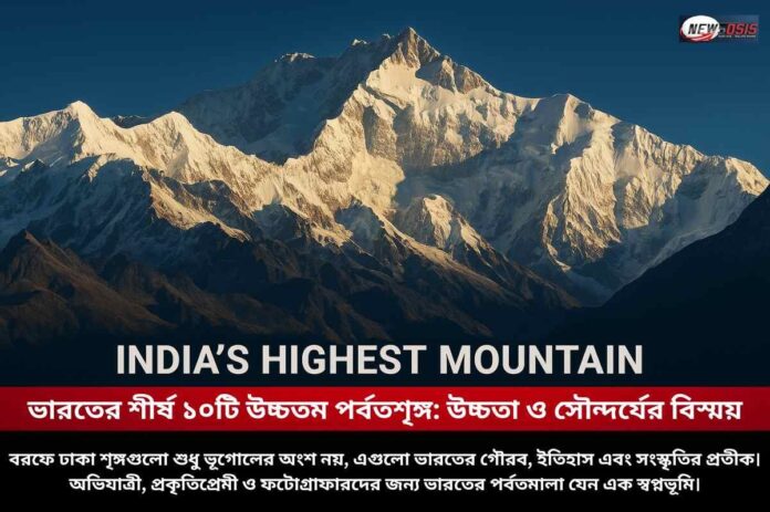 Top 10 Highest Mountain Peak in India Ranked by Height and Beauty