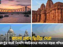 Bengal is 2nd in Attracting Foreign Tourist in India
