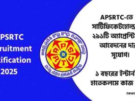 Here is the APSRTC Recruitment Notification Out