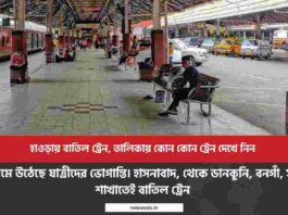 List of cancelled trains​ in the Howrah division