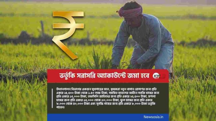 Subsidy 1.40 lakh per acre for horticultural crops