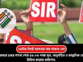 58 Lakh Voter List West Bengal Face SIR Deletion