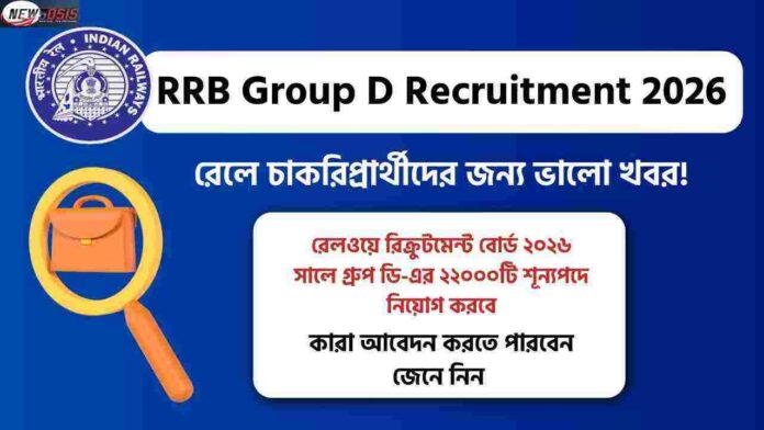 Apply for RRB Group D Recruitment 2026 for 22000 Posts