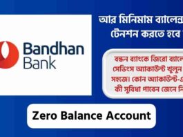 Bandhan Bank Zero Balance Account Opening Online