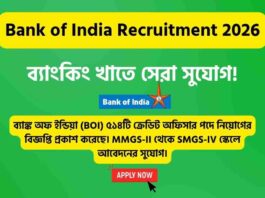 Bank of India Recruitment 2026 for Credit Officer