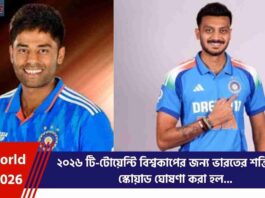 India T20 World Cup 2026 Squad Announcement