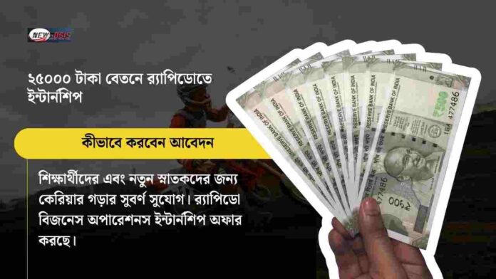 Stipend Rapido Internship for Business Operations
