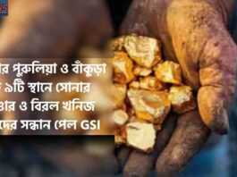 Where are the Gold Mine in West Bengal as GSI