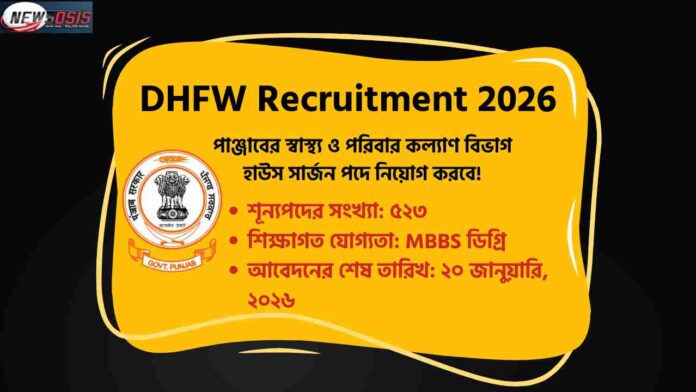 Apply Online Now for DHFW Recruitment 2026