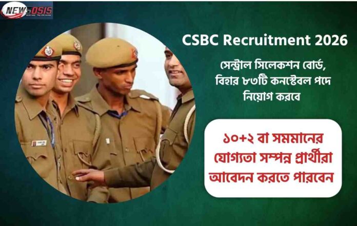 Apply Online for the CSBC Recruitment 2026