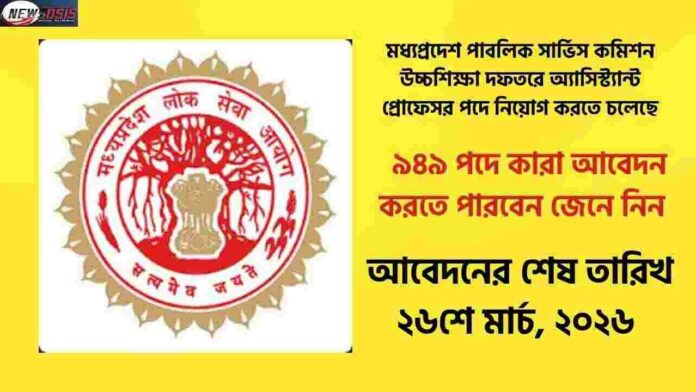 Apply for the MPPSC Assistant Professor Vacancy