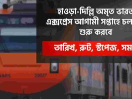 Howrah to Anand Vihar Amrit Bharat Express route