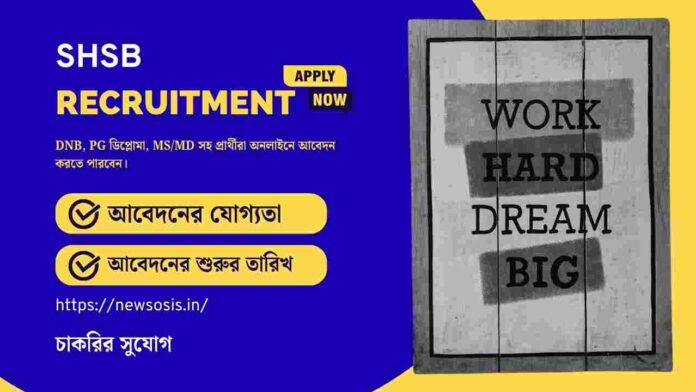 SHSB Recruitment 2026 for Specialist Doctor