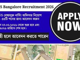 Walk in for the DHFWS Bangalore Recruitment 2026
