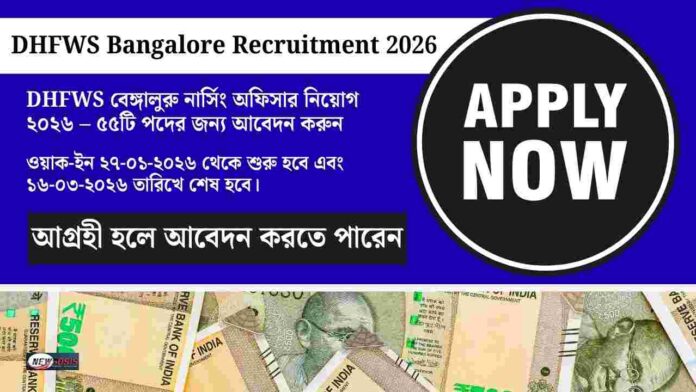 Walk in for the DHFWS Bangalore Recruitment 2026